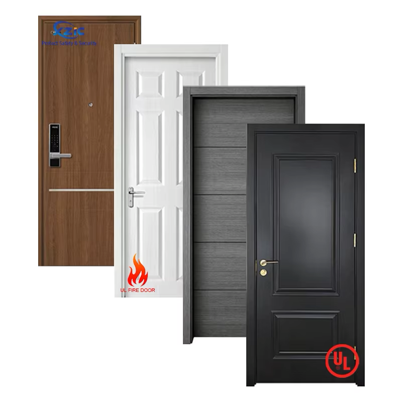 2024 Latest Design 20 min Fire Proof Doors Wood Entry Doors Wood Flat Door for Home