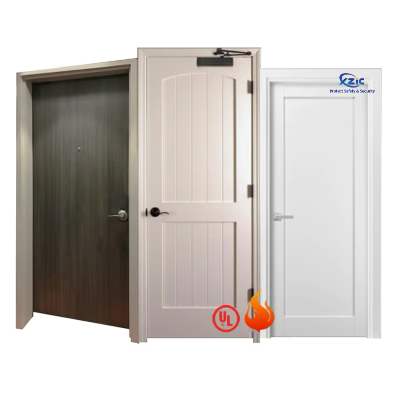 2024 Latest Design 20 min Fire Proof Doors Wood Entry Doors Wood Flat Door for Home