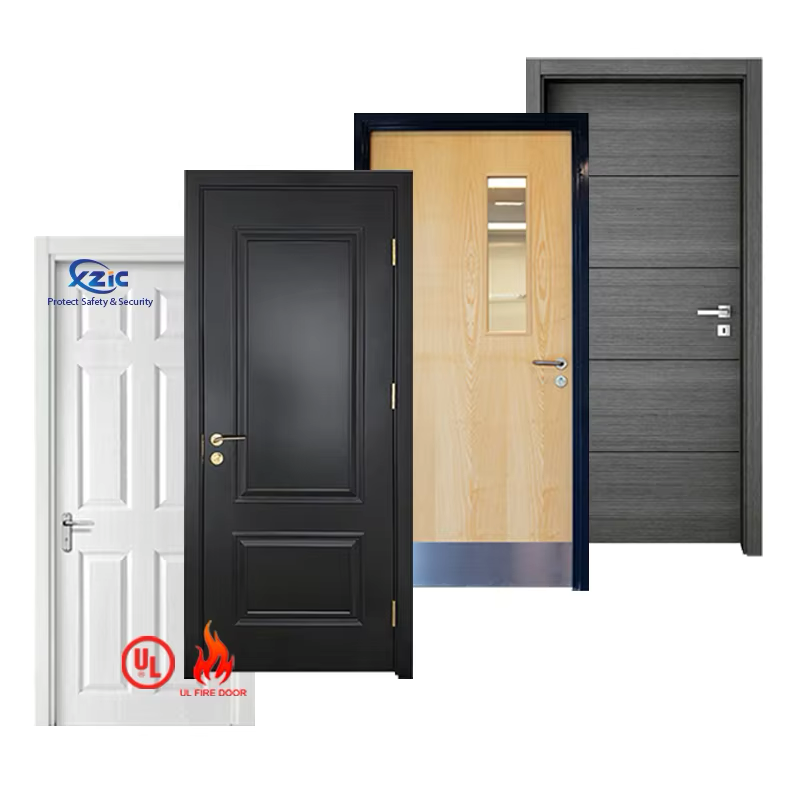 2024 Latest Design 20 min Fire Proof Doors Wood Entry Doors Wood Flat Door for Home