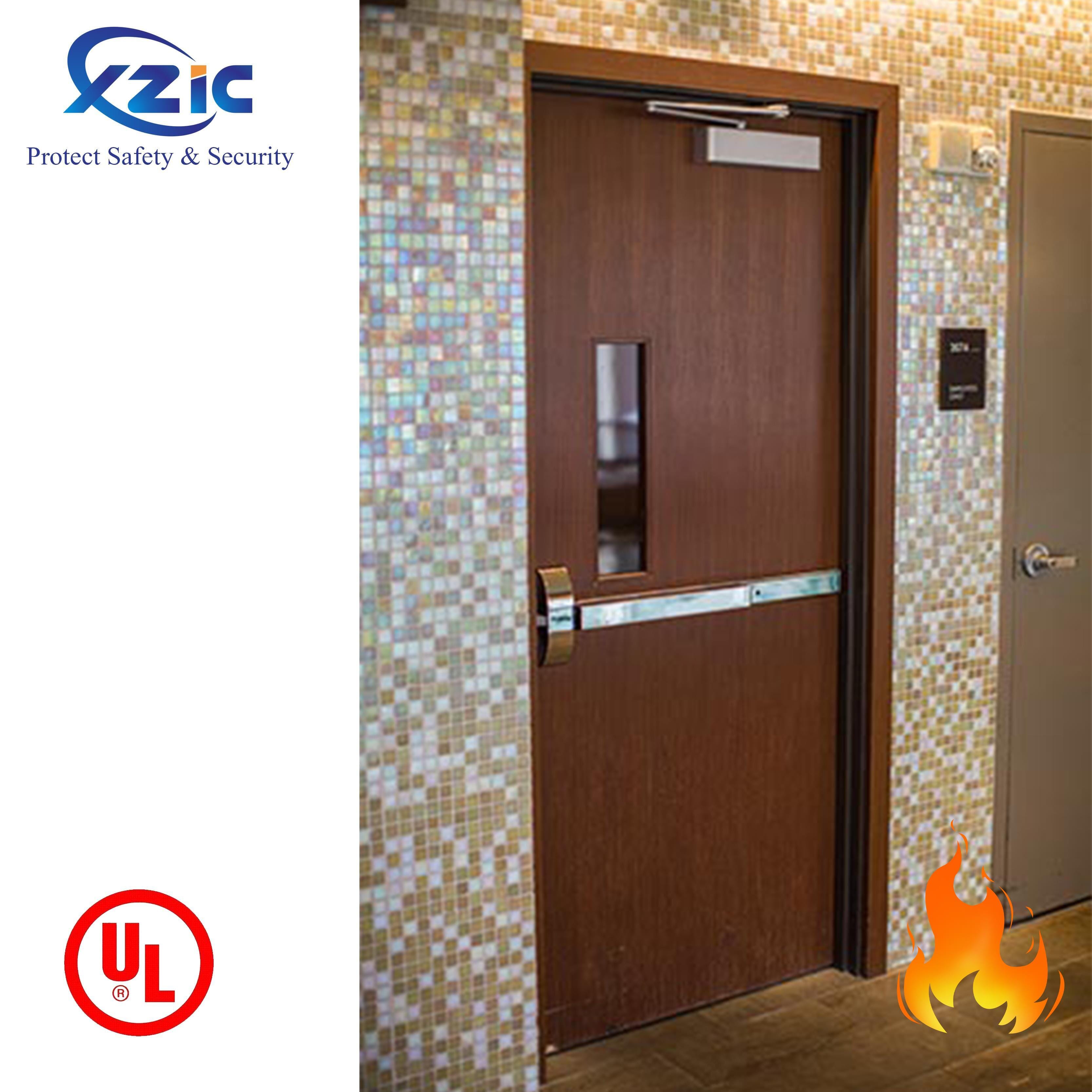 UL 90 minutes Fire Rated Wooden Fire Door for home school Room BNB Hotel company University UL Fire listed Wooden Door