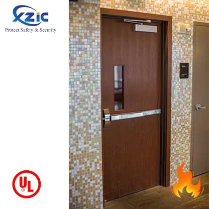 UL 90 minutes Fire Rated Wooden Fire Door for home school Room BNB Hotel company University UL Fire listed Wooden Door