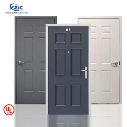 Wood Fire Door Shaker/Molding door UL listed 20-90 minutes rated Wooden Door with UL Certification