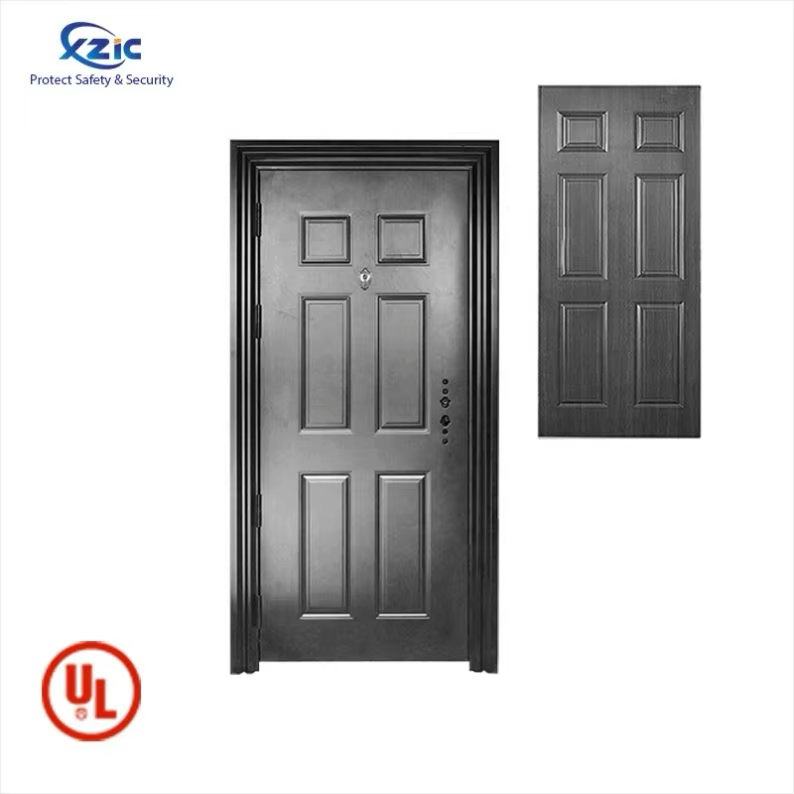 Wood Fire Door Shaker/Molding door UL listed 20-90 minutes rated Wooden Door with UL Certification
