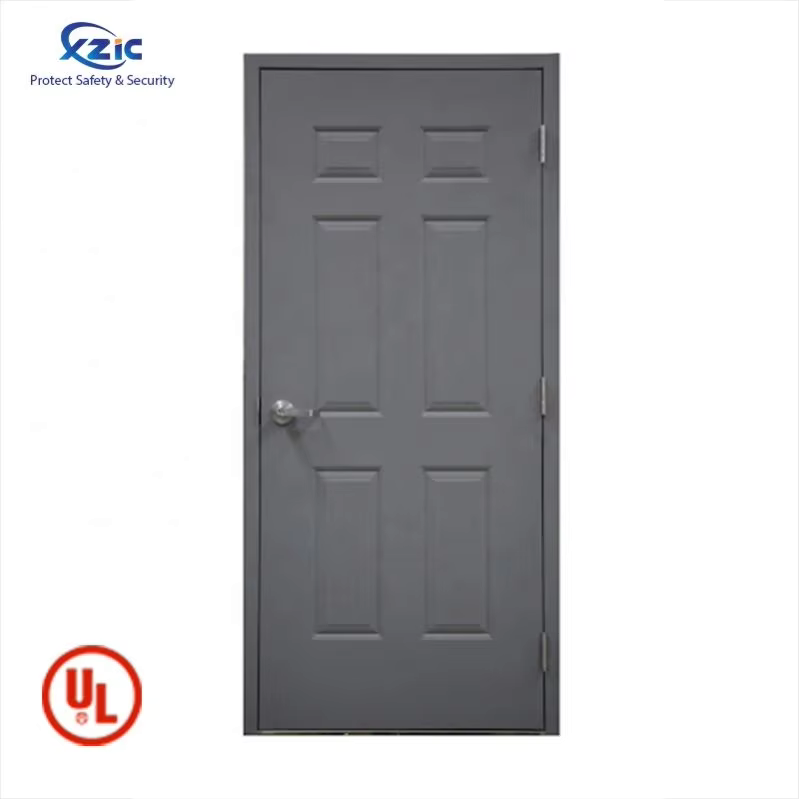 Wood Fire Door Shaker/Molding door UL listed 20-90 minutes rated Wooden Door with UL Certification