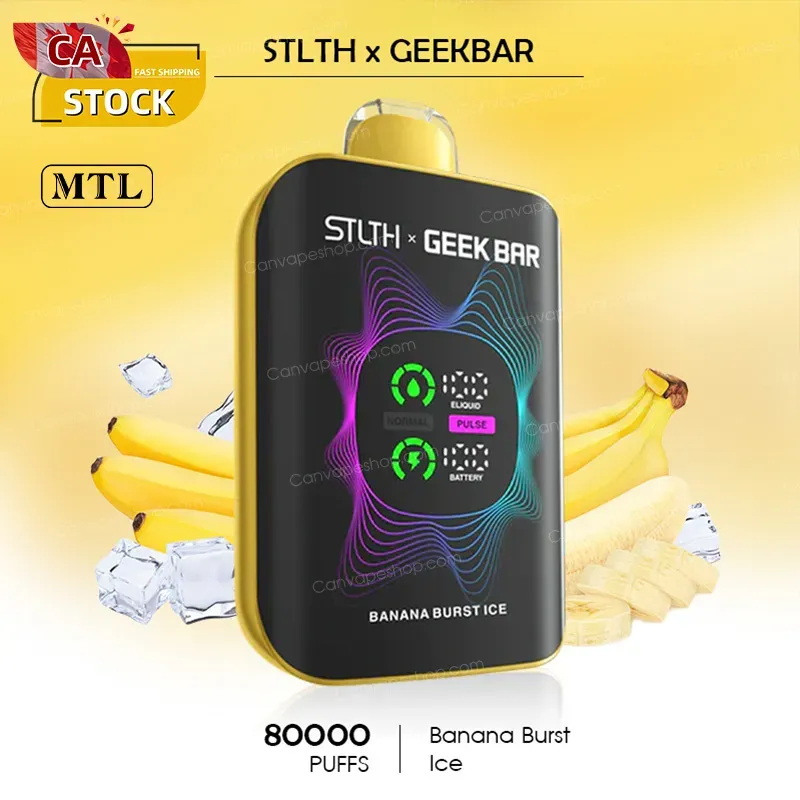 Banana Burst Ice - STLTH x GEEKBAR - 80000puffs-canvapeshop-Banana Burst Ice - STLTH x GEEKBAR - 80000puffs