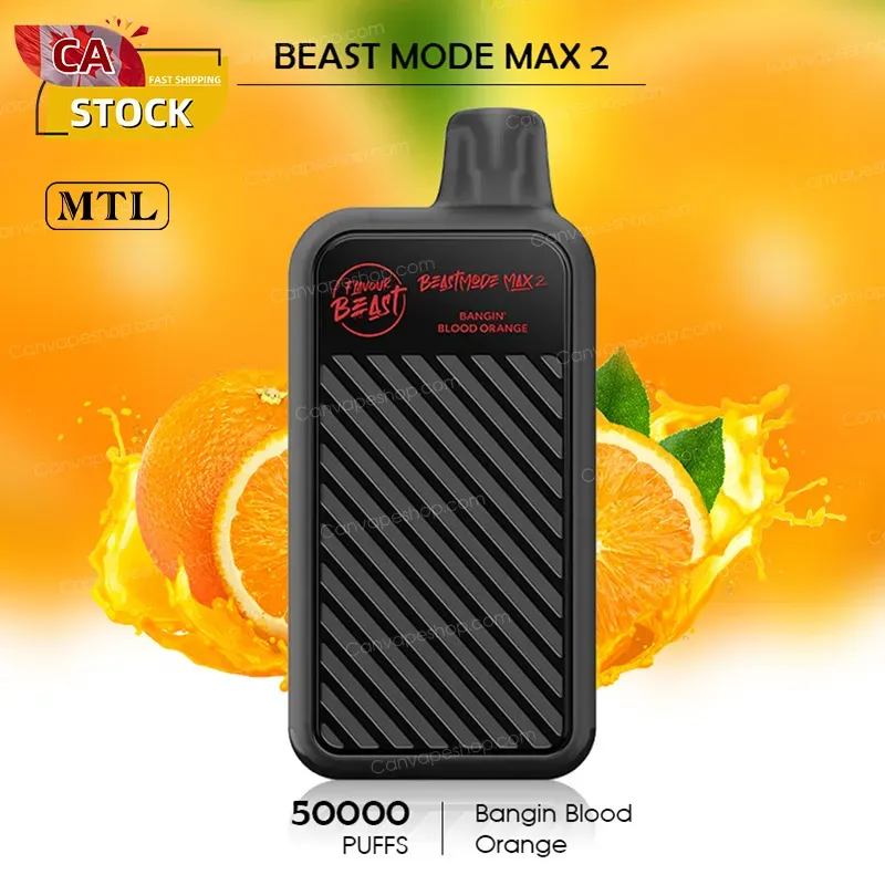 Bangin Blood Orange - Beast Mode Max 2 - 50000puffs-canvapeshop-Bangin Blood Orange - Beast Mode Max 2 - 50000puffs