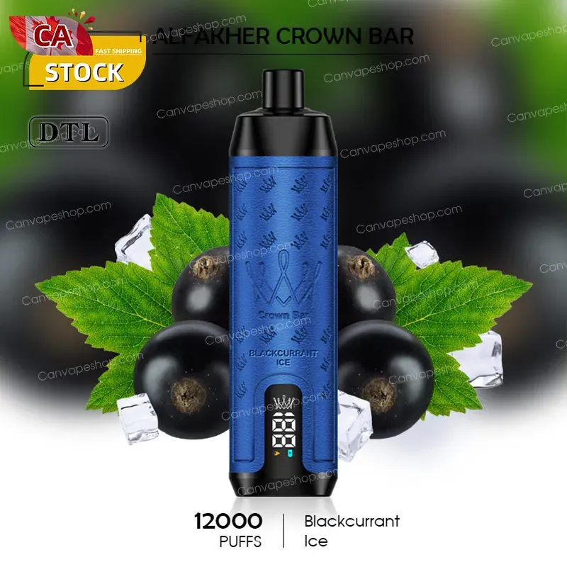 Black Currant Ice  - AL FAKHER CROWN BAR - 12000puffs-canvapeshop-Black Currant Ice  - AL FAKHER CROWN BAR - 12000puffs