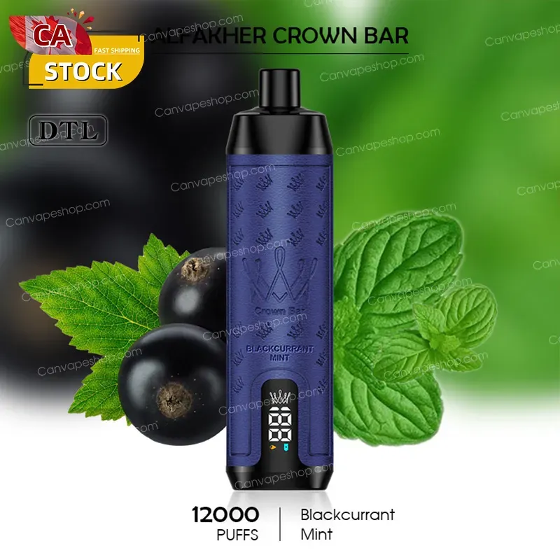 Black Currant  Mint - AL FAKHER CROWN BAR - 12000puffs-canvapeshop-Black Currant  Mint - AL FAKHER CROWN BAR - 12000puffs