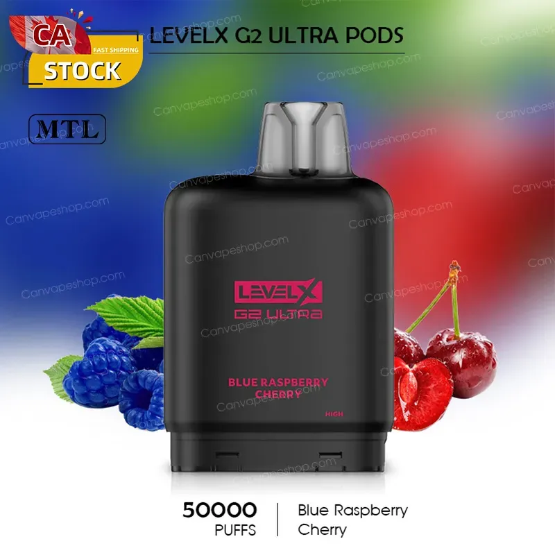 Blue Raspberry Cherry - LevelX G2 Ultra Pods - 50000puffs-canvapeshop-Blue Raspberry Cherry - LevelX G2 Ultra Pods - 50000puffs
