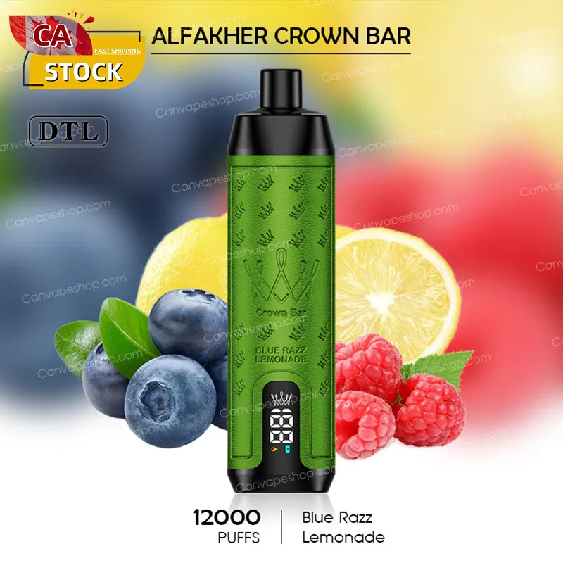 Blue Razz Lemonade - AL FAKHER CROWN BAR - 12000puffs-canvapeshop-Blue Razz Lemonade - AL FAKHER CROWN BAR - 12000puffs