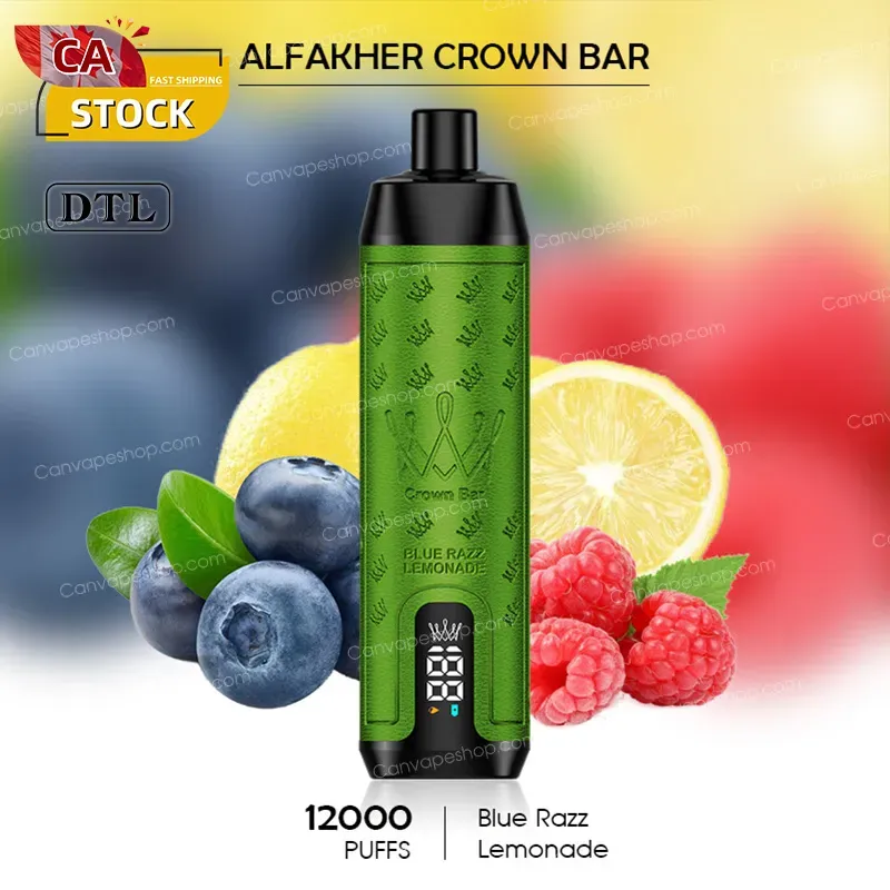 Blue Razz Lemonade - AL FAKHER CROWN BAR - 12000puffs-canvapeshop-Blue Razz Lemonade - AL FAKHER CROWN BAR - 12000puffs