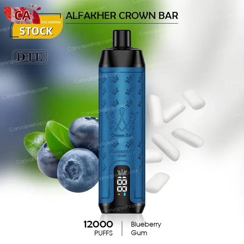 Blueberry Gum - AL FAKHER CROWN BAR - 12000puffs-canvapeshop-Blueberry Gum - AL FAKHER CROWN BAR - 12000puffs