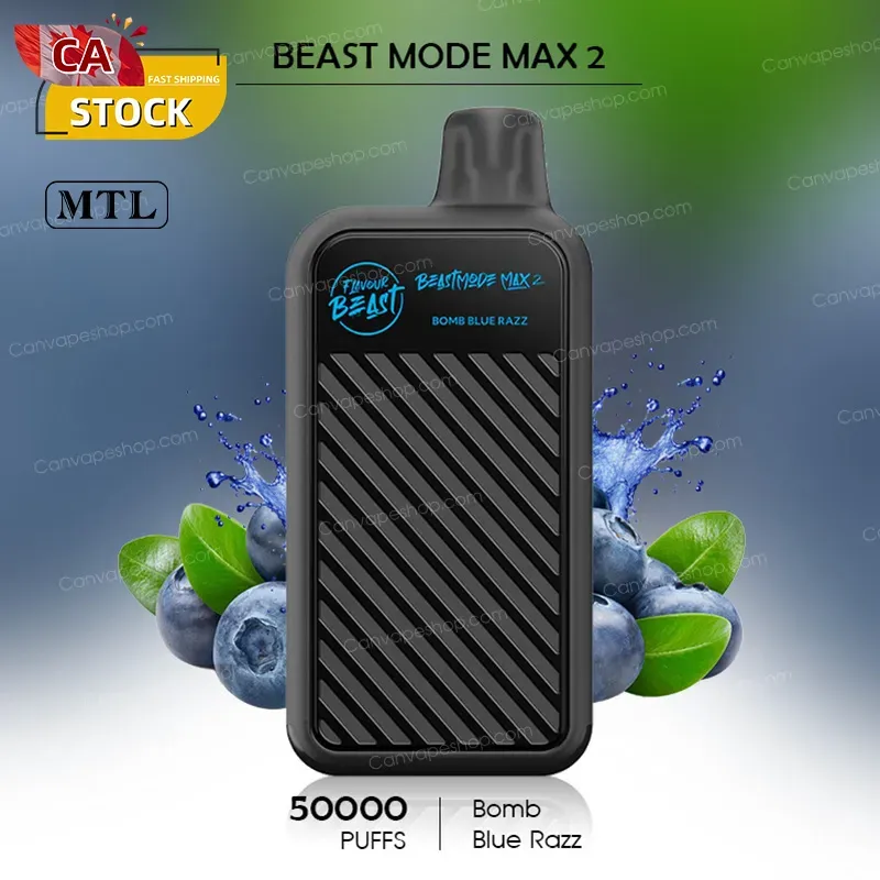 Bomb  Blue Razz - Beast Mode Max 2 - 50000puffs-canvapeshop-Bomb  Blue Razz - Beast Mode Max 2 - 50000puffs