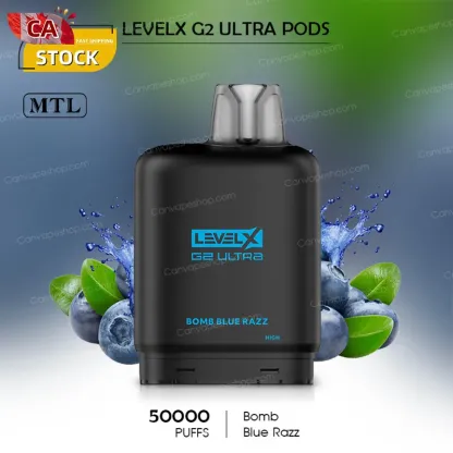 Bomb Blue Razz - LevelX G2 Ultra Pods - 50000puffs-canvapeshop-Bomb Blue Razz - LevelX G2 Ultra Pods - 50000puffs