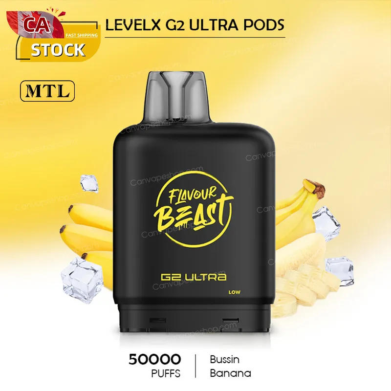 Bussin Banana - LevelX G2 Ultra Pods - 50000puffs