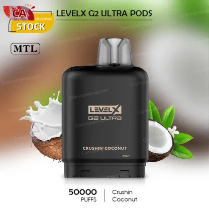 Crushin Coconut - LevelX G2 Ultra Pods - 50000puffs-canvapeshop-Crushin Coconut - LevelX G2 Ultra Pods - 50000puffs