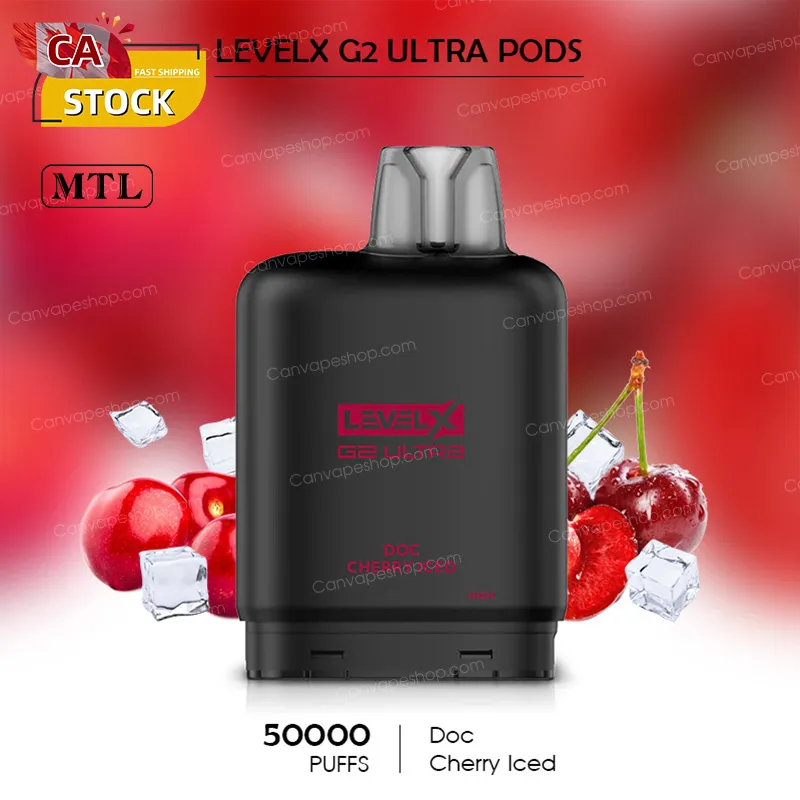 Doc  Cherry Iced - LevelX G2 Ultra Pods - 50000puffs-canvapeshop-Doc  Cherry Iced - LevelX G2 Ultra Pods - 50000puffs