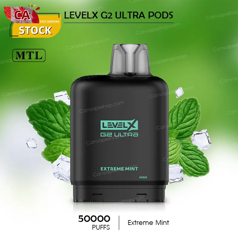 Extreme Mint - LevelX G2 Ultra Pods - 50000puffs-canvapeshop-Extreme Mint - LevelX G2 Ultra Pods - 50000puffs