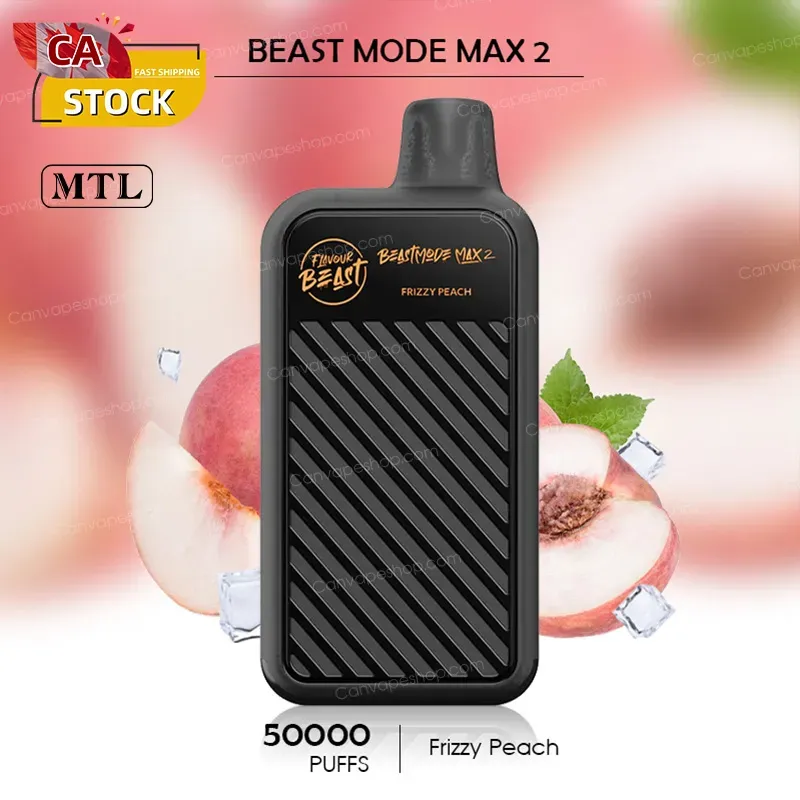 Frizzy Peach - Beast Mode Max 2 - 50000puffs-canvapeshop-Frizzy Peach - Beast Mode Max 2 - 50000puffs