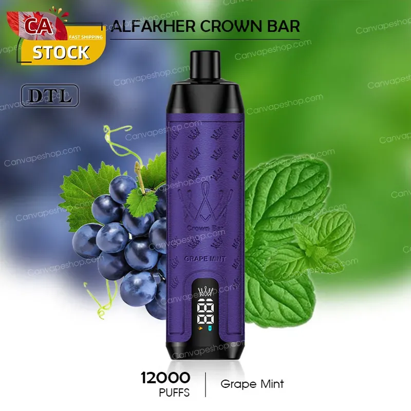 Grape Mint - AL FAKHER CROWN BAR - 12000puffs-canvapeshop-Grape Mint - AL FAKHER CROWN BAR - 12000puffs
