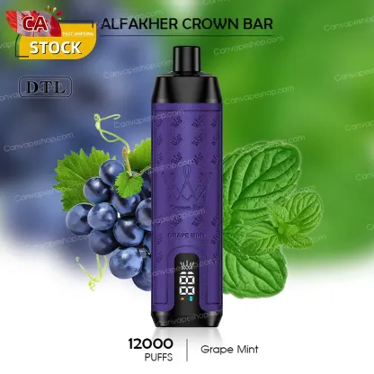Grape Mint - AL FAKHER CROWN BAR - 12000puffs-canvapeshop-Grape Mint - AL FAKHER CROWN BAR - 12000puffs