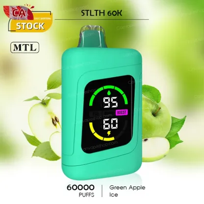 Green Apple Ice - STLTH 60K - 60000puffs-canvapeshop-Green Apple Ice - STLTH 60K - 60000puffs