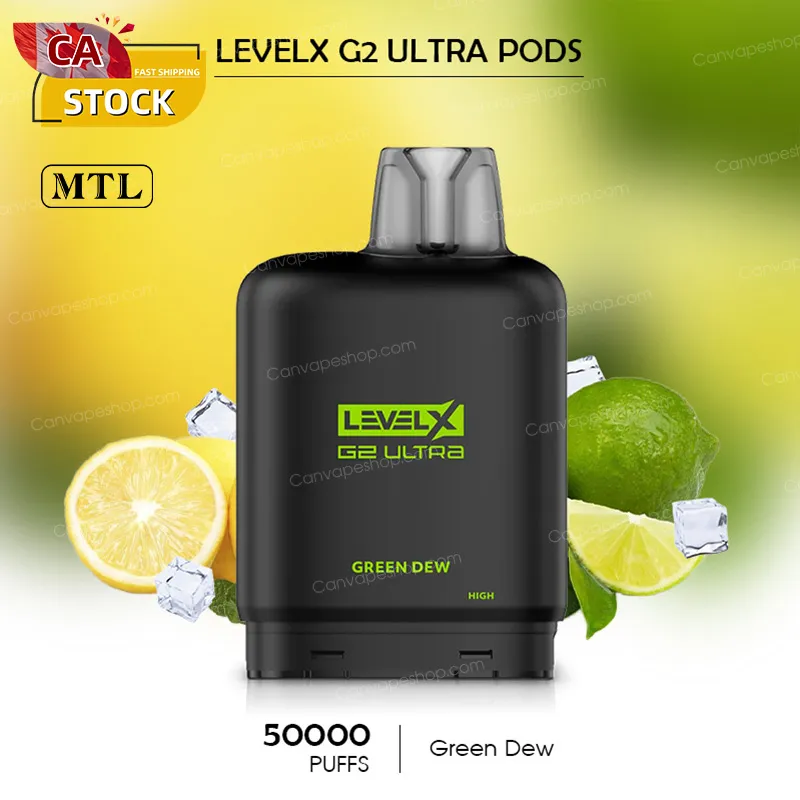 Green Dew - LevelX G2 Ultra Pods - 50000puffs-canvapeshop-Green Dew - LevelX G2 Ultra Pods - 50000puffs