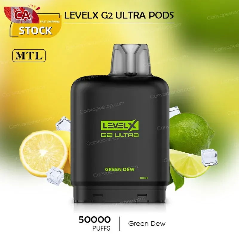 Green Dew - LevelX G2 Ultra Pods - 50000puffs-canvapeshop-Green Dew - LevelX G2 Ultra Pods - 50000puffs