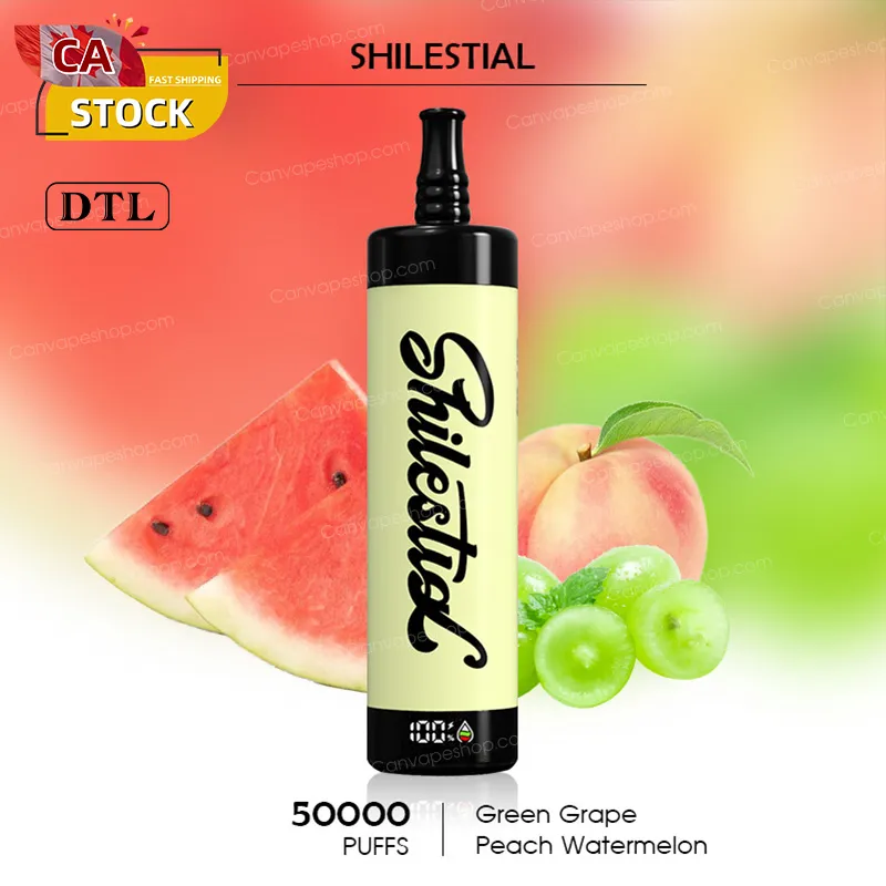 Green Grape Peach Watermelon - SHILESTIAL - 50000puffs-canvapeshop-Green Grape Peach Watermelon - SHILESTIAL - 50000puffs