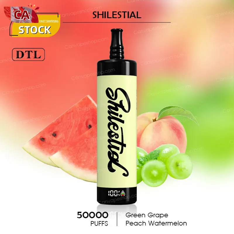 Green Grape Peach Watermelon - SHILESTIAL - 50000puffs-canvapeshop-Green Grape Peach Watermelon - SHILESTIAL - 50000puffs