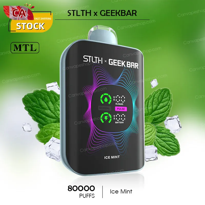 Ice Mint - STLTH x GEEKBAR - 80000puffs-canvapeshop-Ice Mint - STLTH x GEEKBAR - 80000puffs