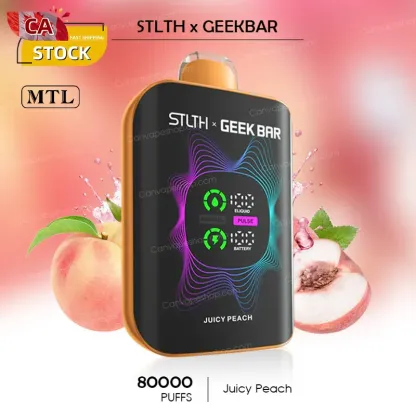 Juicy Peach - STLTH x GEEKBAR - 80000puffs-canvapeshop-Juicy Peach - STLTH x GEEKBAR - 80000puffs