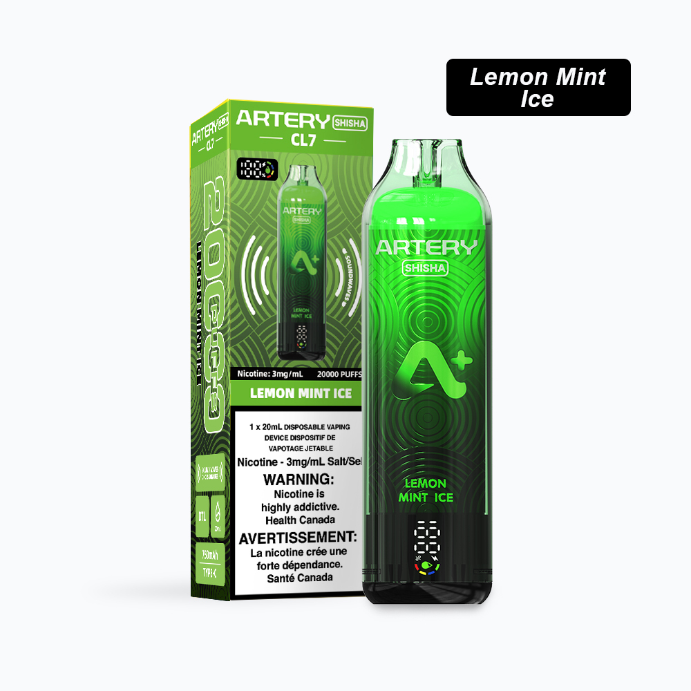 Lemon Mint Ice-ARTERY CL7-20000 Puffs-canvapeshop-Lemon Mint Ice-ARTERY CL7-20000 Puffs