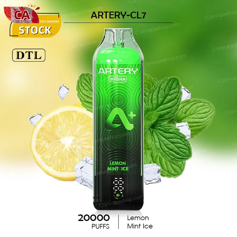 Lemon Mint Ice-ARTERY CL7-20000 Puffs-canvapeshop-Lemon Mint Ice-ARTERY CL7-20000 Puffs