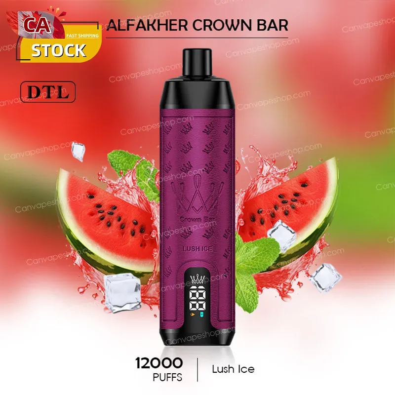 Lush Ice - AL FAKHER CROWN BAR - 12000puffs-canvapeshop-Lush Ice - AL FAKHER CROWN BAR - 12000puffs