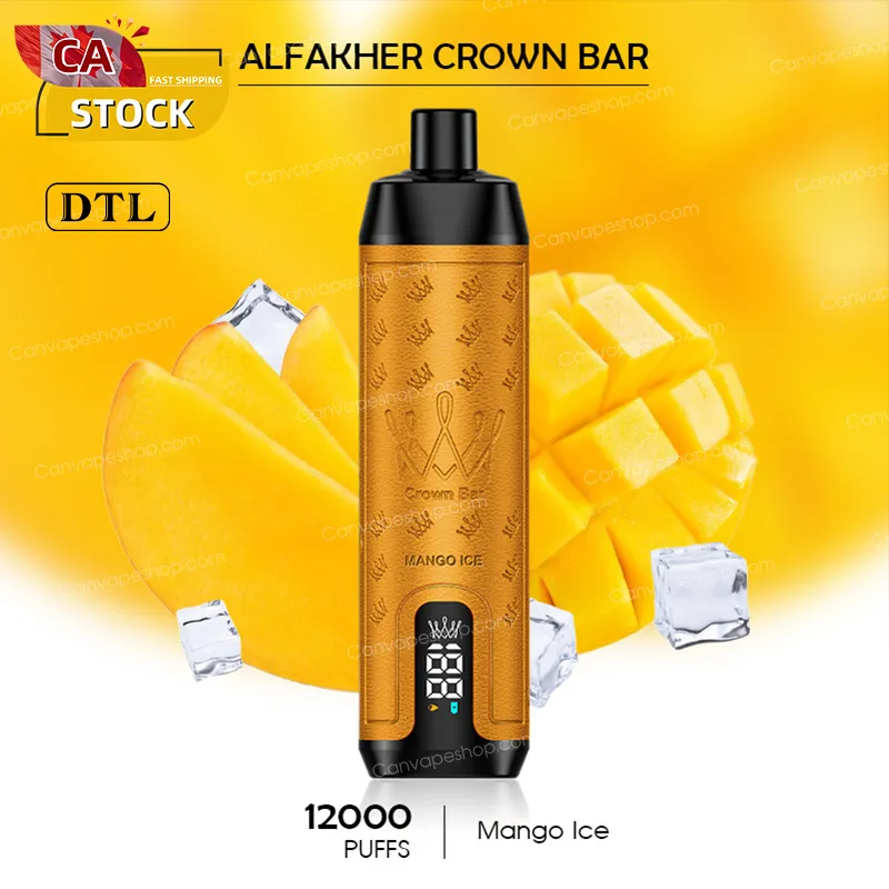 Mango Ice - AL FAKHER CROWN BAR - 12000puffs-canvapeshop-Mango Ice - AL FAKHER CROWN BAR - 12000puffs