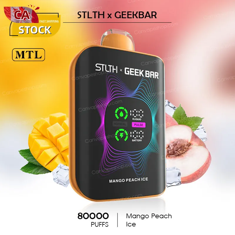 Mango Peach Ice - STLTH x GEEKBAR - 80000puffs-canvapeshop-Mango Peach Ice - STLTH x GEEKBAR - 80000puffs