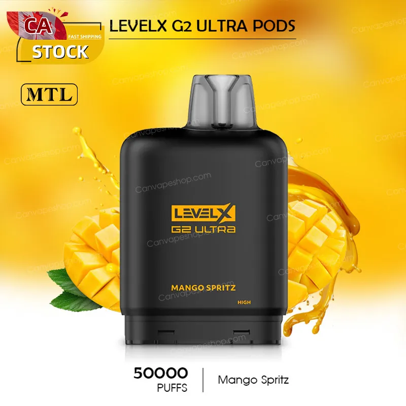 Mango Spritz - LevelX G2 Ultra Pods - 50000puffs-canvapeshop-Mango Spritz - LevelX G2 Ultra Pods - 50000puffs