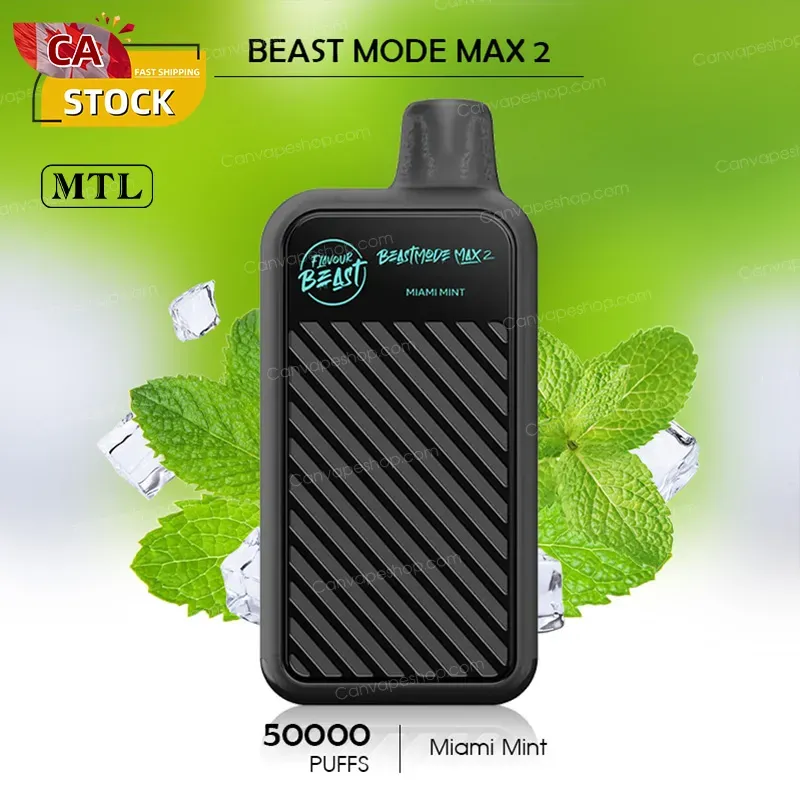 Miami Mint - Beast Mode Max 2 - 50000puffs-canvapeshop-Miami Mint - Beast Mode Max 2 - 50000puffs