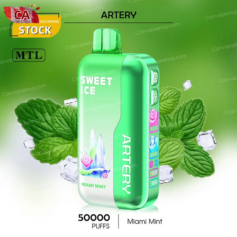 Miami mint - Artery CL6 - 50000puffs-canvapeshop-Miami mint - Artery CL6 - 50000puffs