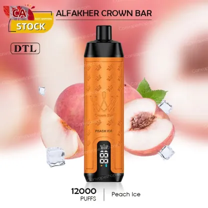 Peach Ice  - AL FAKHER CROWN BAR - 12000puffs-canvapeshop-Peach Ice  - AL FAKHER CROWN BAR - 12000puffs