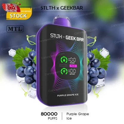 Purple Grape Ice - STLTH x GEEKBAR - 80000puffs-canvapeshop-Purple Grape Ice - STLTH x GEEKBAR - 80000puffs