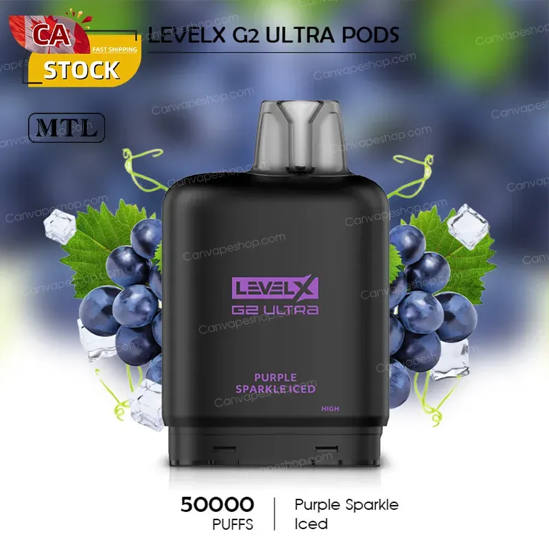 Purple Sparkle - LevelX G2 Ultra Pods - 50000puffs-canvapeshop-Purple Sparkle - LevelX G2 Ultra Pods - 50000puffs