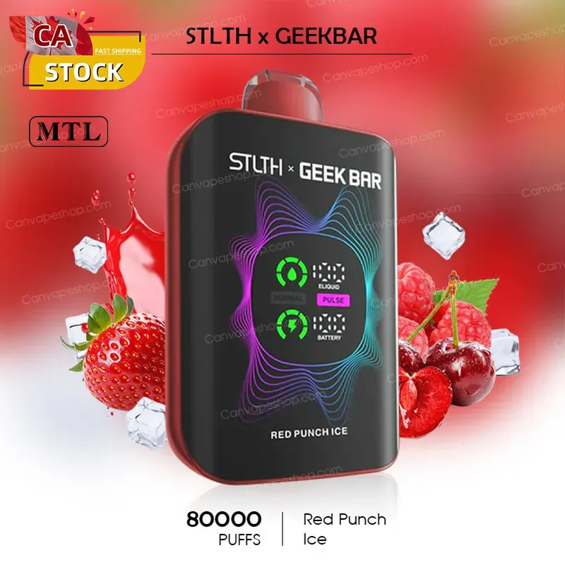 Red Punch Ice - STLTH x GEEKBAR - 80000puffs-canvapeshop-Red Punch Ice - STLTH x GEEKBAR - 80000puffs
