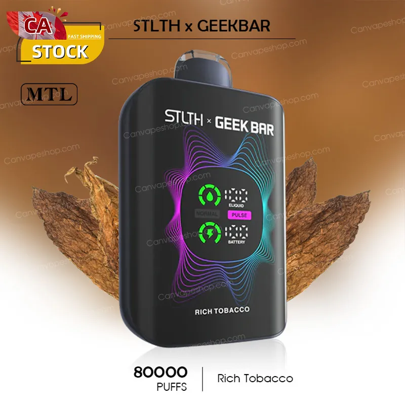 Rich Tobacco - STLTH x GEEKBAR - 80000puffs-canvapeshop-Rich Tobacco - STLTH x GEEKBAR - 80000puffs