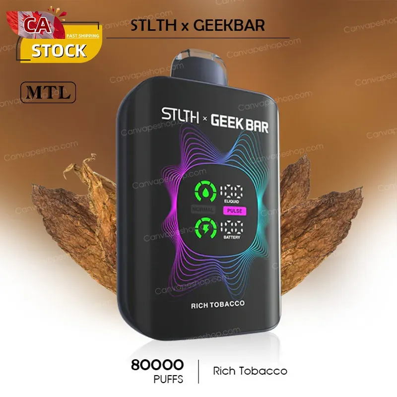 Rich Tobacco - STLTH x GEEKBAR - 80000puffs-canvapeshop-Rich Tobacco - STLTH x GEEKBAR - 80000puffs