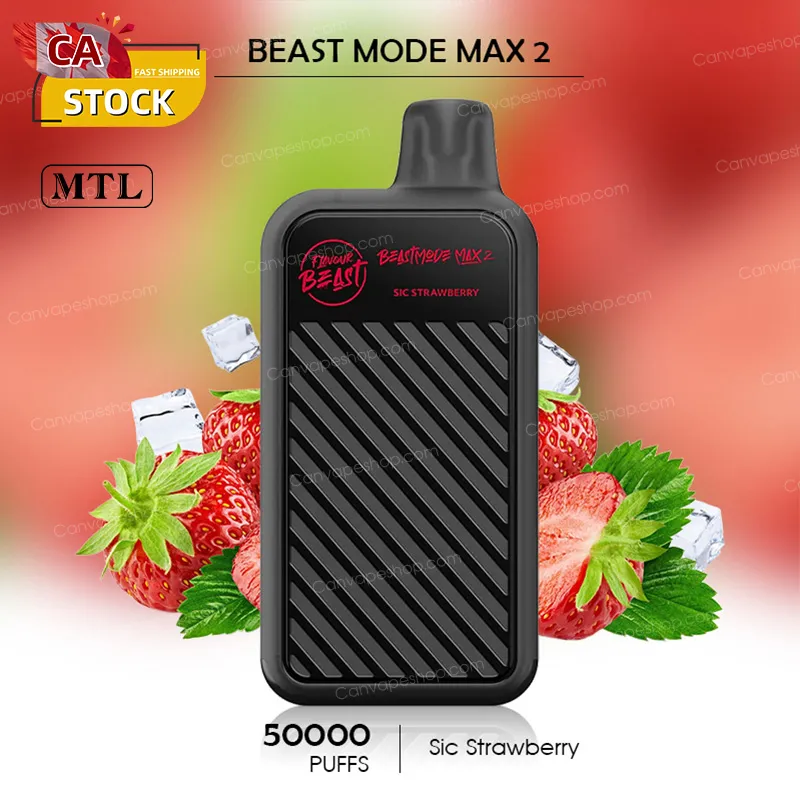 Sic Strawberry - Beast Mode Max 2 - 50000puffs-canvapeshop-Sic Strawberry - Beast Mode Max 2 - 50000puffs