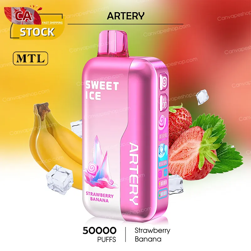 Strawberry Banana - Artery CL6 - 50000puffs-canvapeshop-Strawberry Banana - Artery CL6 - 50000puffs