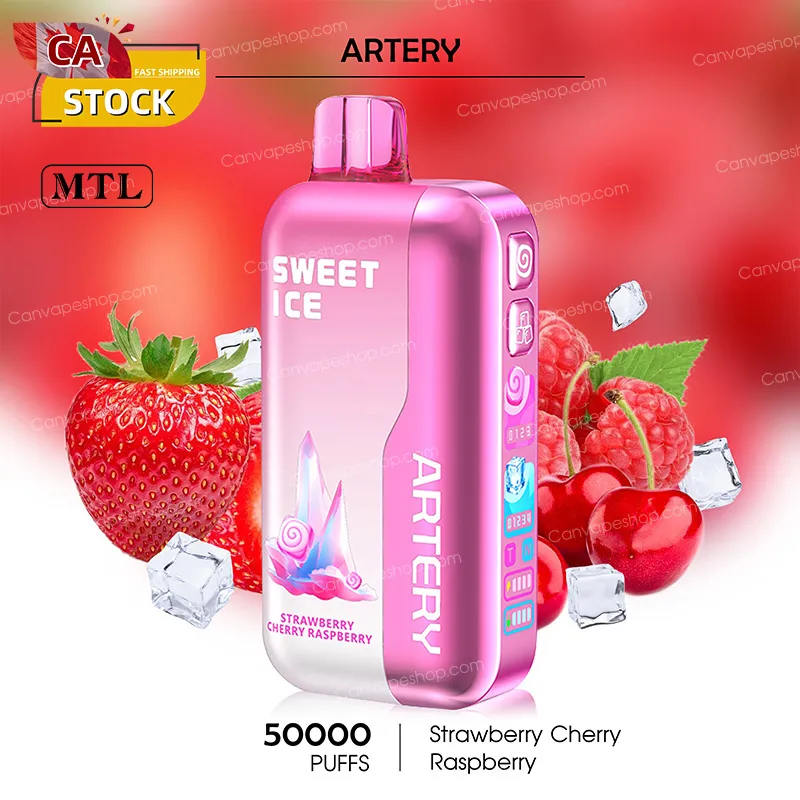 Strawberry Cherry Raspberry - Artery CL6 - 50000puffs-canvapeshop-Strawberry Cherry Raspberry - Artery CL6 - 50000puffs