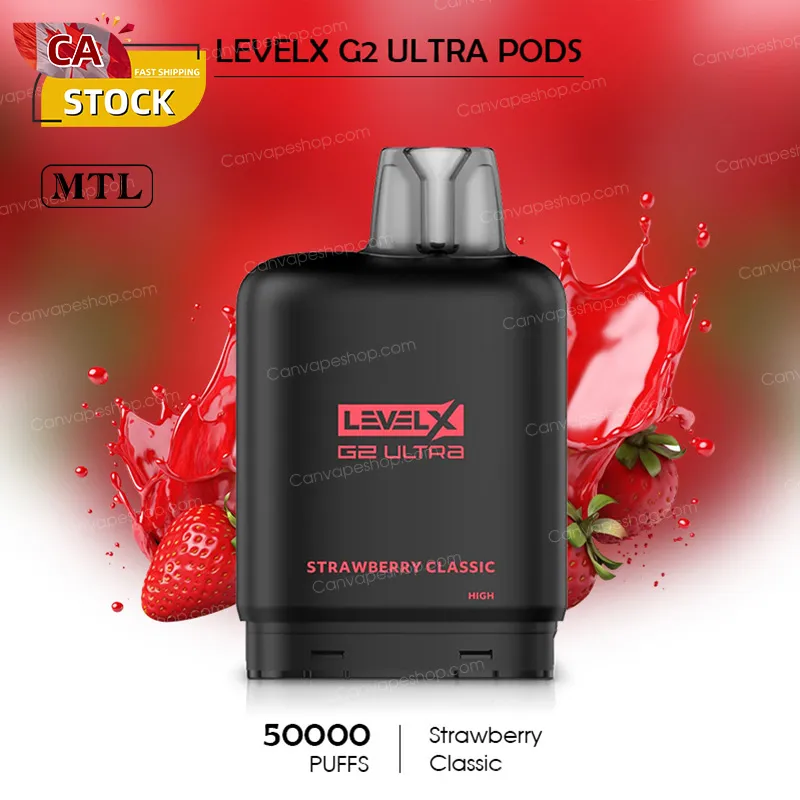 Strawberry Classic - LevelX G2 Ultra Pods - 50000puffs-canvapeshop-Strawberry Classic - LevelX G2 Ultra Pods - 50000puffs